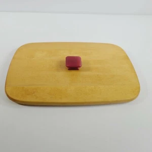 Longaberger 1996 Red Knob Holiday Cheer WoodCrafts Basket Lid NEW NOS VTG - Picture 1 of 3