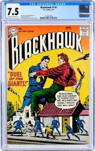 Blackhawk #110 (1957) CGC 7,5, ¡estuche como nuevo! ⭑ ¡Banda de mujeres pilotos las TIGRESSES! - Imagen 1 de 2