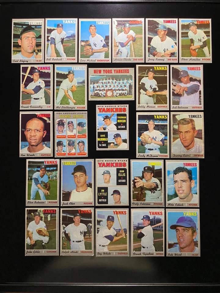 NEW YORK YANKEES 1970 Topps Team Set! (26 Cards) T.Munson RC, Murcer, Ward#659,+ - Image 1 of 4