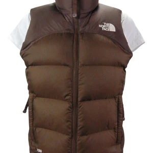 Women’s XS The North Face 700 Fill Down Puffer Vest Brown Goose Y2K Retro - Picture 1 of 11