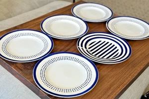 6 Kate Spade New York Lenox Charlotte Street East North blau weiß 9,5" Teller - Bild 1 von 21