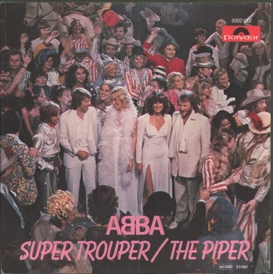 Abba Super Trouper / the Piper 7" vinyl Germany Polydor 1980 7". name sticker on - Image 1 of 2