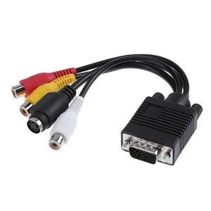 Adattatore cavo convertitore TV RCA AV VGA a S-Video con 2 cavi audio - Foto 1 di 1