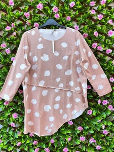 ASOS Maternity 3/4 Sleeve Spot Print Maternity / Nursing T-shirt Size 14 New - Picture 1 of 2