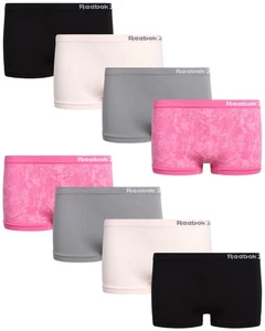 Girls Boyshorts Underwear - 8 Pack Breathable Soft Seamless Boyshort Panties - Picture 1 of 6