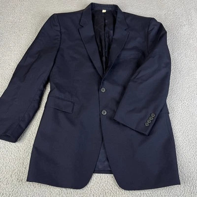 Jaqueta terno Burberry London 56 UE azul marinho 100% lã Millbank Abiyo 2 botões - Imagem 1 de 4