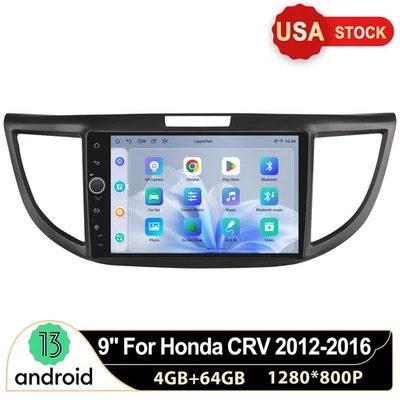 Plug&Play Android Carplay Car Radio 9" Touchscreen for 2012-2016 HONDA CRV CR-V - Image 1 of 4