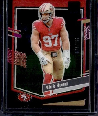 2023 Clearly Donruss #44 Nick Bosa Purple #/199 - Image 1 of 2