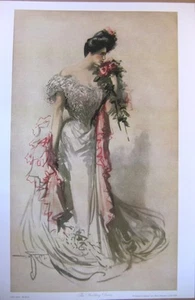 impresión artística ~ EL VESTIDO DE NOVIA ~ Rosas nupciales de colección repro 12x18 - Imagen 1 de 1