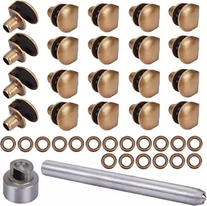 PH Pandahall 20 Sets Boot Lace Hooks Kit Brass Shoes Eyelets Buckles and Press S - Picture 1 of 12