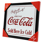Printed Coca Cola Sold Here Ice Cold Coke Mirror Man Cave Garage Shed Bar Pepsi