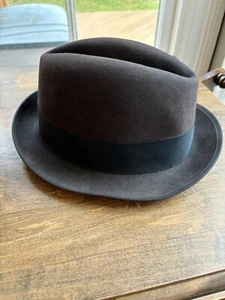 Vintage Borsalino Brown Fedora Hat - Picture 1 of 7