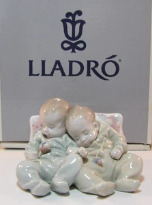 Lladro Figur 5772 Little Dreamers Baby Zwillinge schlafen 90er Jahre + Karton TOP - Bild 1 von 10