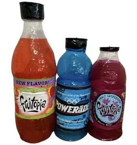 1990s Fruitopia Powerade Blow Up Inflatable Bottle Y2K Collectible Advertising - Picture 1 of 13
