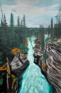 "Alberta Canyon" painting - Picture 1 of 1