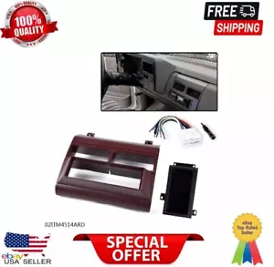 RADIO SINGLE DIN DASH KIT POCKET BEZEL RED FIT FOR 1988-1994 CHEVY GMC TRUCKS - Picture 1 of 8