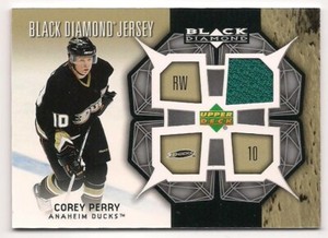 Corey Perry 07-08 Upper Deck Black Diamond Jersey Game Worn Jersey