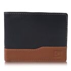 CIMONI Genuine Casual Solid Black RFID Blocking Bi-fold Card Holder Men's Wallet