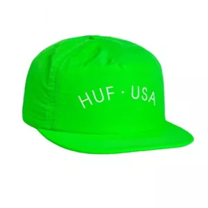 Huf Worldwide Skate Shoes Cap Camp 5 6 Panel Dad Hat USA Snapback Hot Lime - Bild 1 von 5