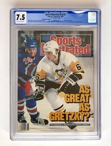 Sports Illustrated Mario Lemieux 1st Cover Feb 6 1989 Newsstand Magazine CGC 7.5 - Picture 1 of 2