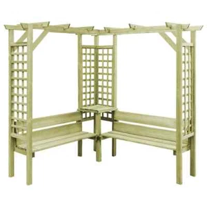 Pergola Gartenpergola Rosenbogen Rankgitter Sitzbank Holzbogen Torbogen Holz - Bild 1 von 32