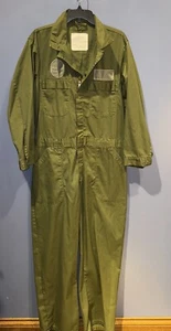 44R Army Green Coverall, Utility Suit, 36” Waist, 29” Inseam, 62” Total Vintage - Picture 1 of 4