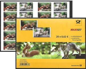 Germany 2015. Baby Animals. Squirrels. Cats. Booklet Pane Sc# 2824-25,  MNH  - Picture 1 of 3