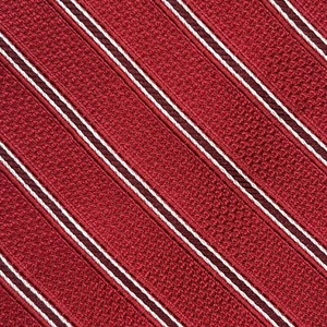 DANIEL CREMIEUX Red White Striped 100% Silk Jacquard Tie Italy NWT - Picture 1 of 11