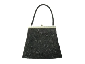 Japanese antique vintage Kimono wearer's beaded handbag pouch - Picture 1 of 7