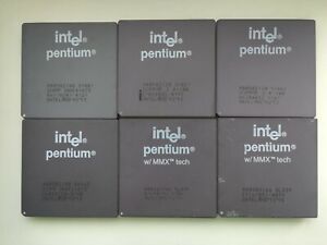 Intel Pentium 75 90 100 120 133 150 166 200 classic Pentium, Vintage CPU, GOLD
