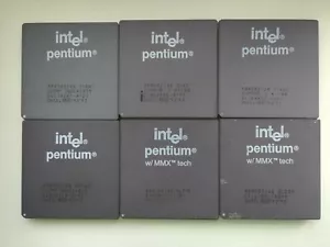 Intel Pentium 75 90 100 120 133 150 166 200 classic Pentium, Vintage CPU, GOLD - Picture 1 of 83