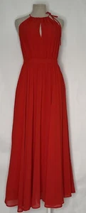 Maxi Vestido Polo Ralph Lauren Sin Mangas Halter Rojo Talla 2 - Imagen 1 de 9