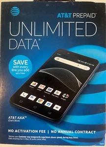 AT&T PREPAID AXIA QS5509A 16G dark blue factory sealed NIB 16G expandable to 64G - Picture 1 of 4