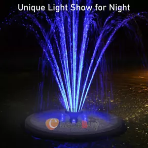 2025 Solar Water Fountain Pump Bird Bath Floating Garden Pond Pool Outdoor Decor - Picture 1 of 25