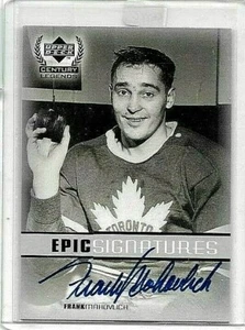 AUTÓGRAFO CERTIFICADO FRANK MAHOVLICH 1999 UD CENTURY LEGENDS FIRMAS ÉPICAS - Imagen 1 de 1