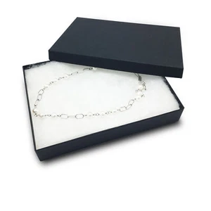 25pc 6.2"x5.2"x1.1" Matte Black Cotton Filled Jewelry GIFT BOX #65 Large Necklac - Picture 1 of 7