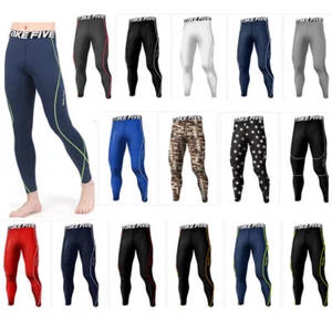 Take Five Mens Skin Tight Compression Base Layer Running Pants Leggings 011 - Picture 1 of 22