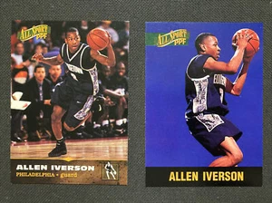 1996 Score Board All Sport PPF #7 #80 ALLEN IVERSON 2 Rookie Card RC Lot Sixers - Picture 1 of 4