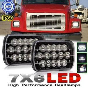 7"X6" LED Headlight For Freightliner FL106 FL112 FL60 FL70 FL80 FS65 MT35 MT45 - Picture 1 of 12