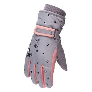 Winter Outdoor Boys Girls Snow Skating Windproof Warm Gloves 5 To 9 Years Kids