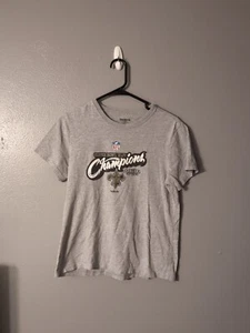 Reebok New Orleans Saints Women's T-Shirt Gray Size S 2010 Super Bowl XLIV - Picture 1 of 7