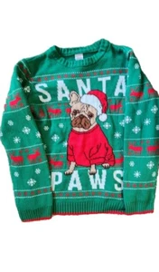 Kids XL Holiday Time Santa Paws Ugly Sweater - Picture 1 of 1