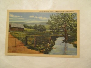 West Virginia Postkarte Wasser läuft bergauf Martinsburg WV - Bild 1 von 2
