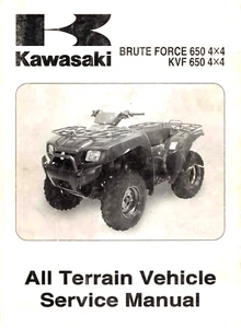 OEM Genuine Kawasaki Dealer/Owners Service/Repair Manual KVF650 Brute Force 2005 - Foto 1 di 2