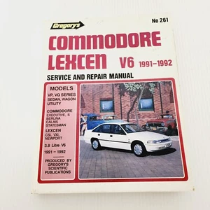 Gregory’s Holden Commodore Lexcen V6 1991-1992 Service Repair Manual No. 261 - Picture 1 of 19
