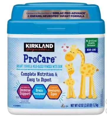 Kirkland Signature ProCare with Dual HMO's, Non-GMO Infant Formula 42 oz 2- pack - Image 1 of 4