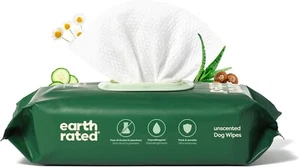 Earth Rated Pet Grooming Wipes for Dogs and Cats, Hypoallergenic, Cleaning - Picture 1 of 9