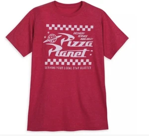 Disney Pixar Toy Story Pizza Planet T Shirt Red Crew Short Sleeve unisex size S - Picture 1 of 8