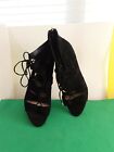 Jessica #439 Simpson Women?S Preowned Shoes Mahiri Lace Up Ghillie Open Toe