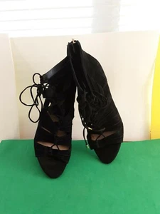 Jessica #439 Simpson Women’s Preowned Shoes Mahiri Lace Up Ghillie Open Toe - Picture 1 of 12